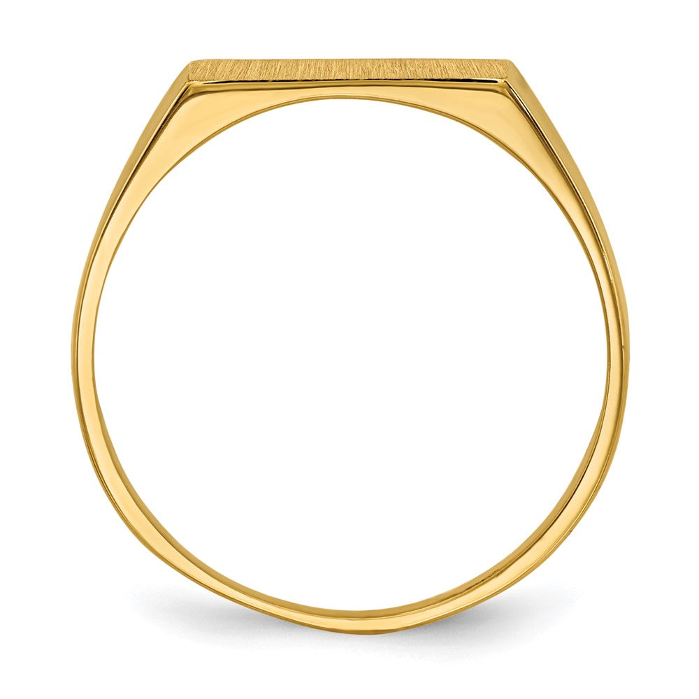 14K Yellow Gold 5.5 x12.0mm Closed Back Signet Ring