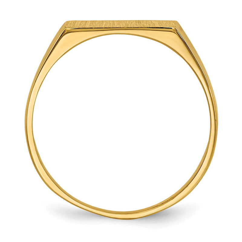 14K Yellow Gold 5.5 x12.0mm Closed Back Signet Ring