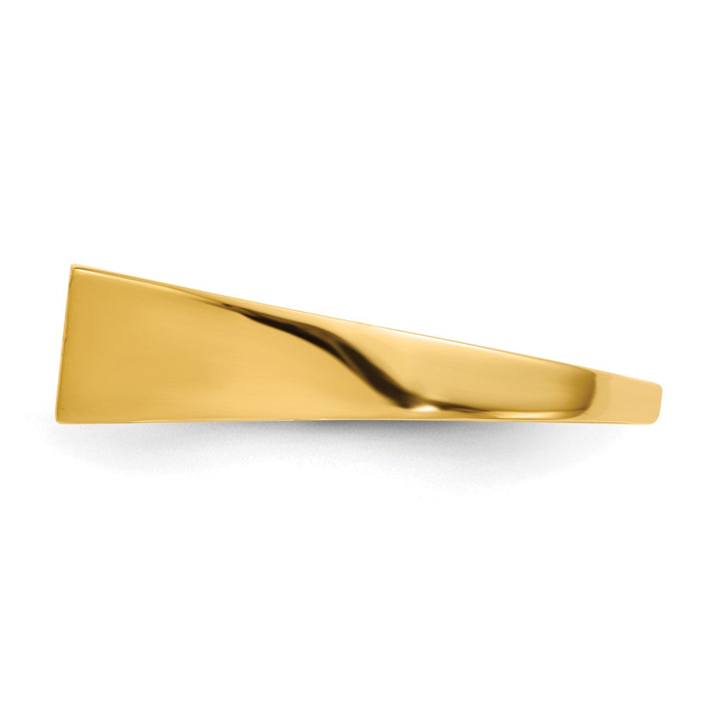 14K Yellow Gold 5.5 x12.0mm Closed Back Signet Ring