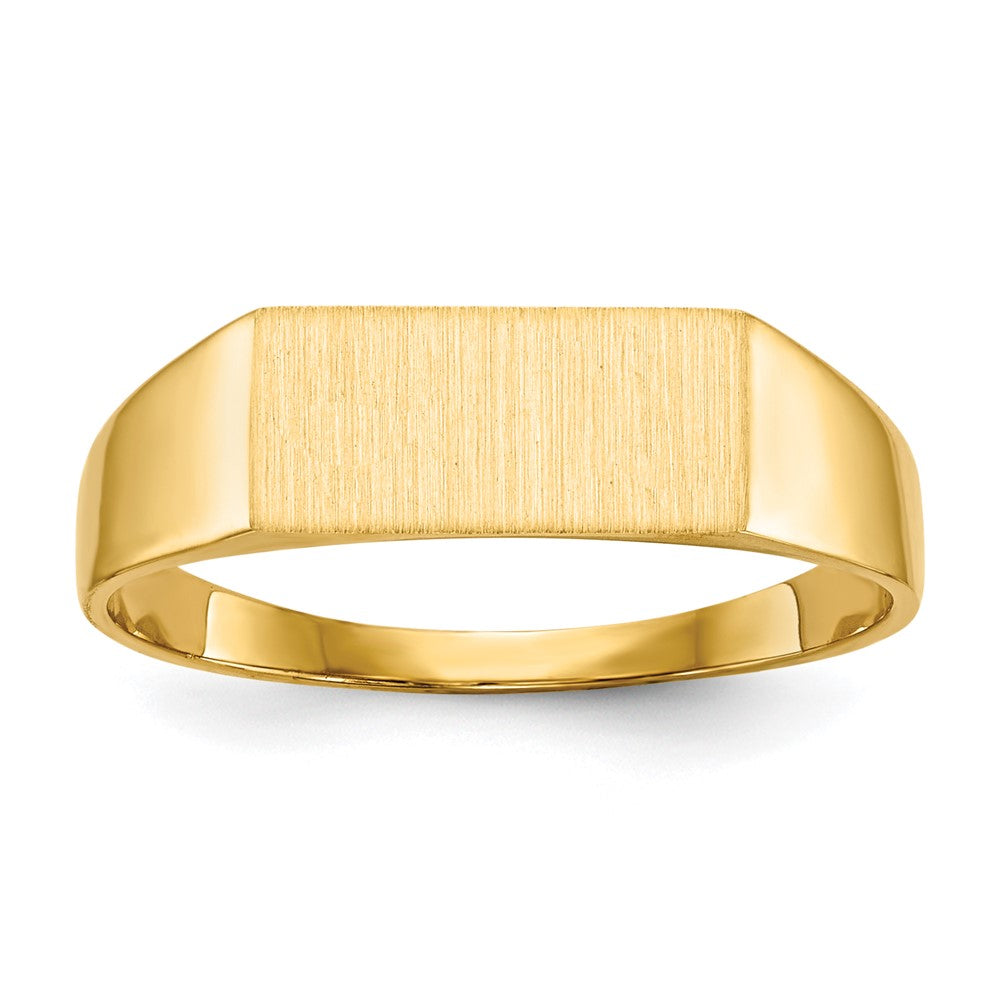 14K Yellow Gold 5.5 x12.0mm Closed Back Signet Ring