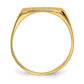 14K Yellow Gold 6.5x12.5mm Closed Back Signet Ring