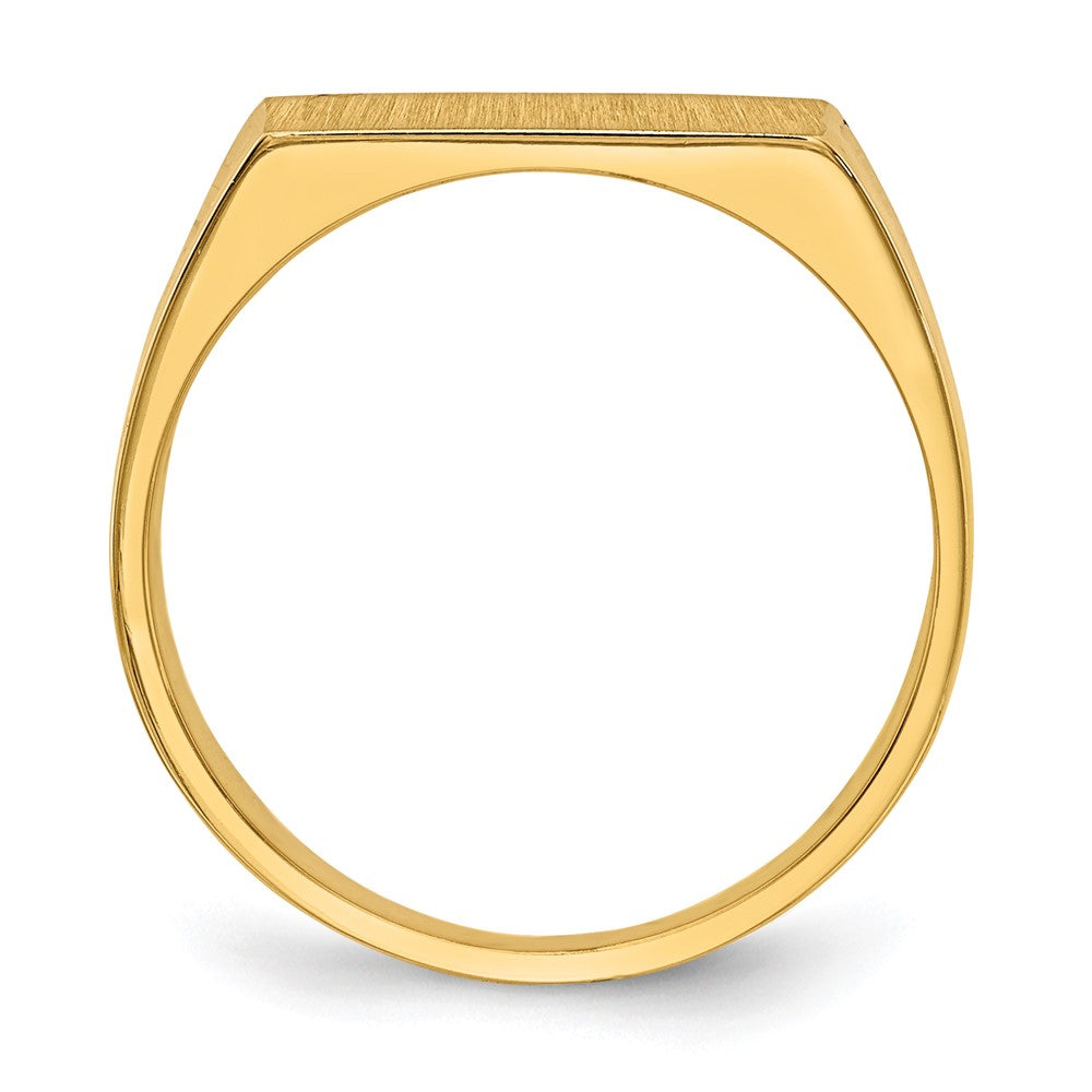 14K Yellow Gold 7.0x13.0mm Closed Back Signet Ring