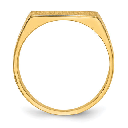 14K Yellow Gold 7.0x13.0mm Closed Back Signet Ring