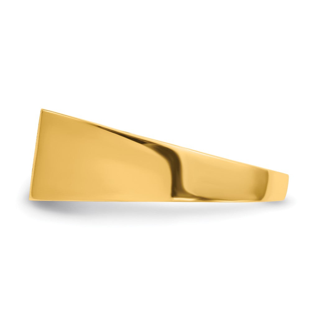 14K Yellow Gold 7.0x13.0mm Closed Back Signet Ring