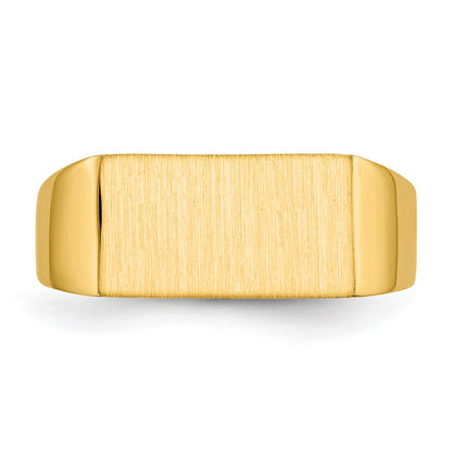14K Yellow Gold 7.0x13.0mm Closed Back Signet Ring