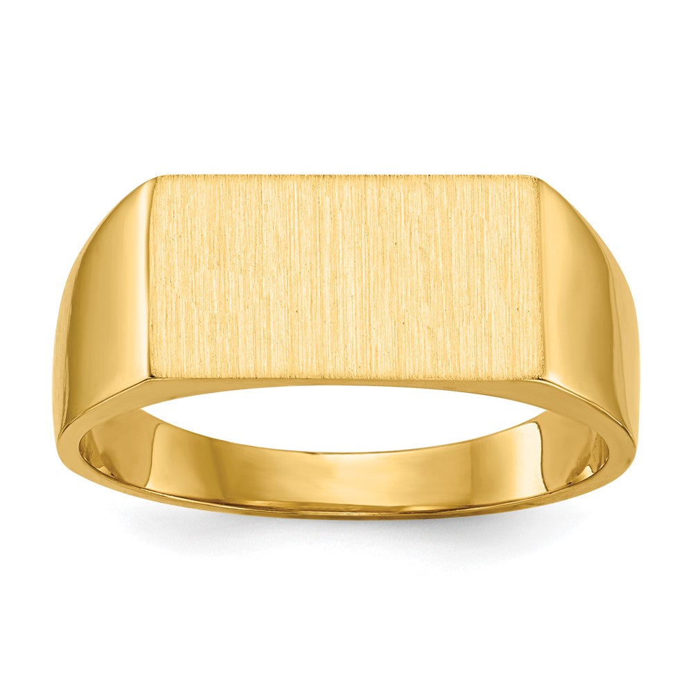 14K Yellow Gold 7.0x13.0mm Closed Back Signet Ring