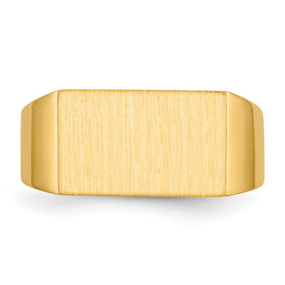14K Yellow Gold 9.0x15.0mm Closed Back Men's Signet Ring