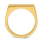 14K Yellow Gold 10.5x18.0mm Closed Back Men's Signet Ring