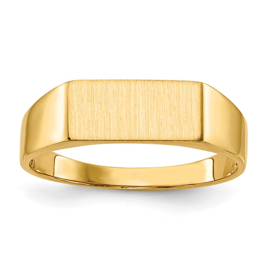 14K Yellow Gold 5.5x12.0mm Open Back Signet Ring