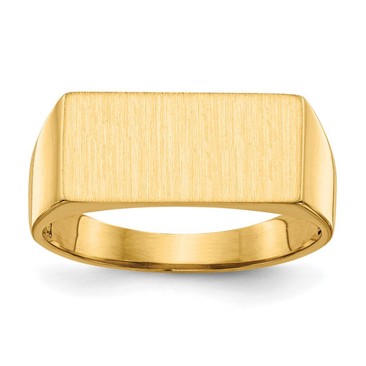 14K Yellow Gold 8.0x16.5mm Open Back Men's Signet Ring