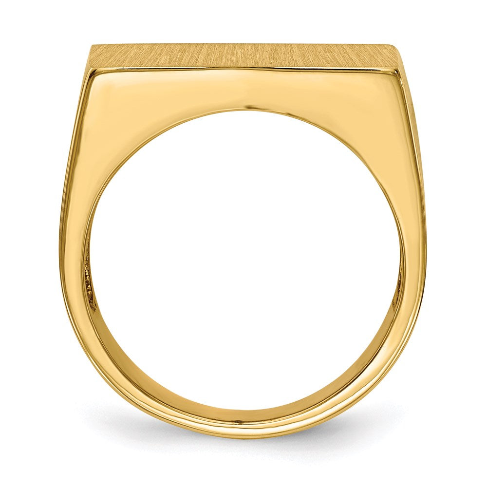 14K Yellow Gold 11.5x19.5mm Open Back Men's Signet Ring