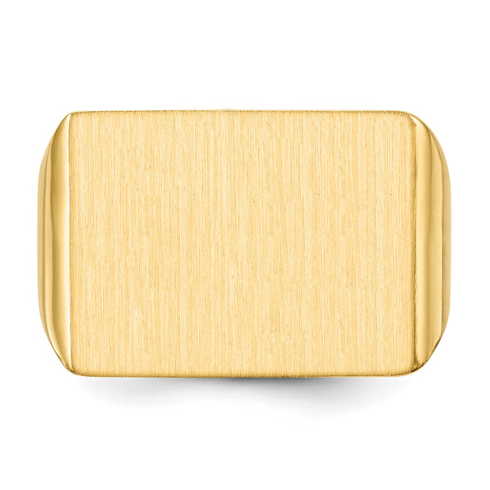 14K Yellow Gold 14.5x19.5mm Open Back Men's Signet Ring