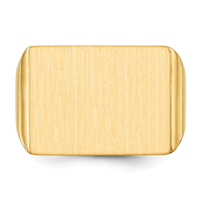 14K Yellow Gold 14.5x19.5mm Open Back Men's Signet Ring