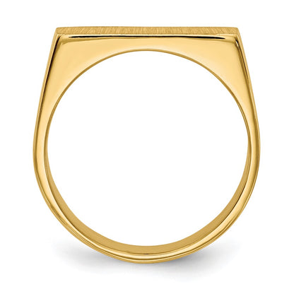 14K Yellow Gold 6.0x16.0mm Closed Back Signet Ring