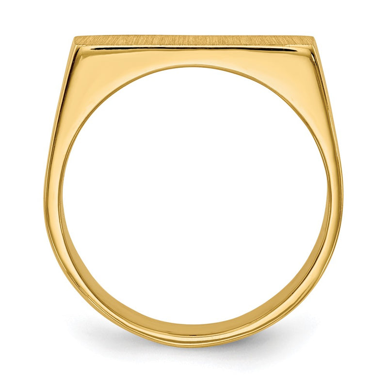 14K Yellow Gold 6.0x16.0mm Closed Back Signet Ring