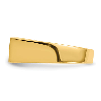 14K Yellow Gold 6.0x16.0mm Closed Back Signet Ring