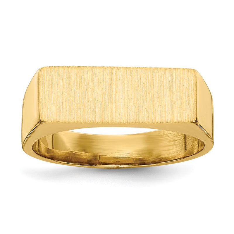 14K Yellow Gold 6.0x16.0mm Closed Back Signet Ring