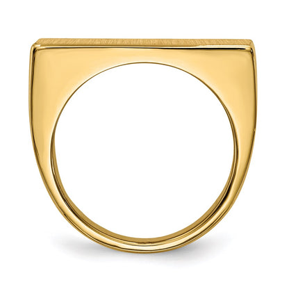 14K Yellow Gold Men's Signet Ring