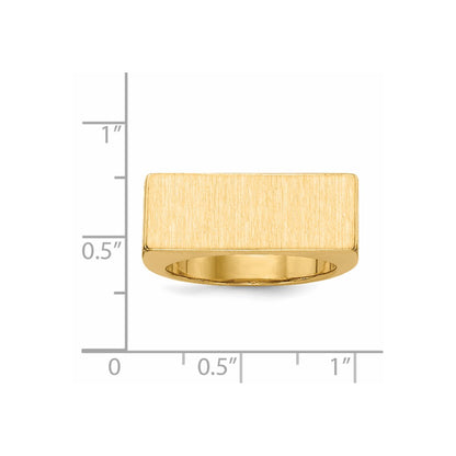 14K Yellow Gold Men's Signet Ring