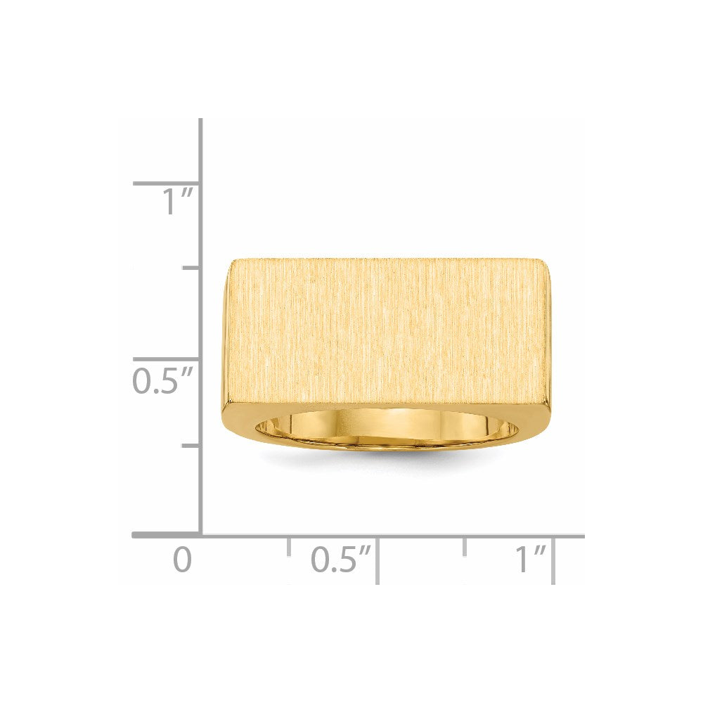 14K Yellow Gold Men's Signet Ring