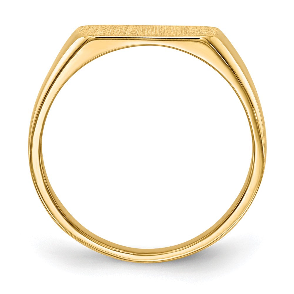 14K Yellow Gold 6.5x11.5mm Closed Back Signet Ring