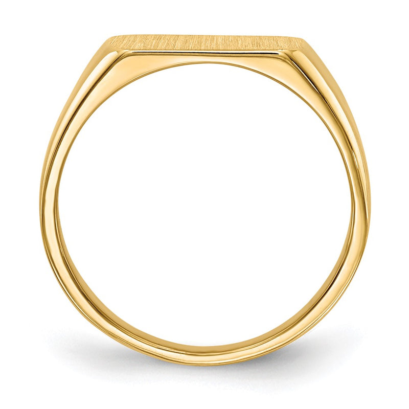14K Yellow Gold 6.5x11.5mm Closed Back Signet Ring