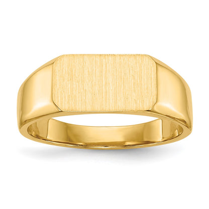 14K Yellow Gold 6.5x11.5mm Closed Back Signet Ring