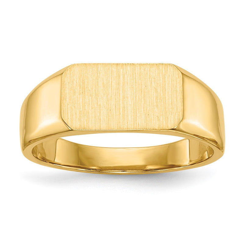14K Yellow Gold 6.5x11.5mm Closed Back Signet Ring