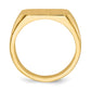 14K Yellow Gold 10.0x15.0mm Closed Back Men's Signet Ring