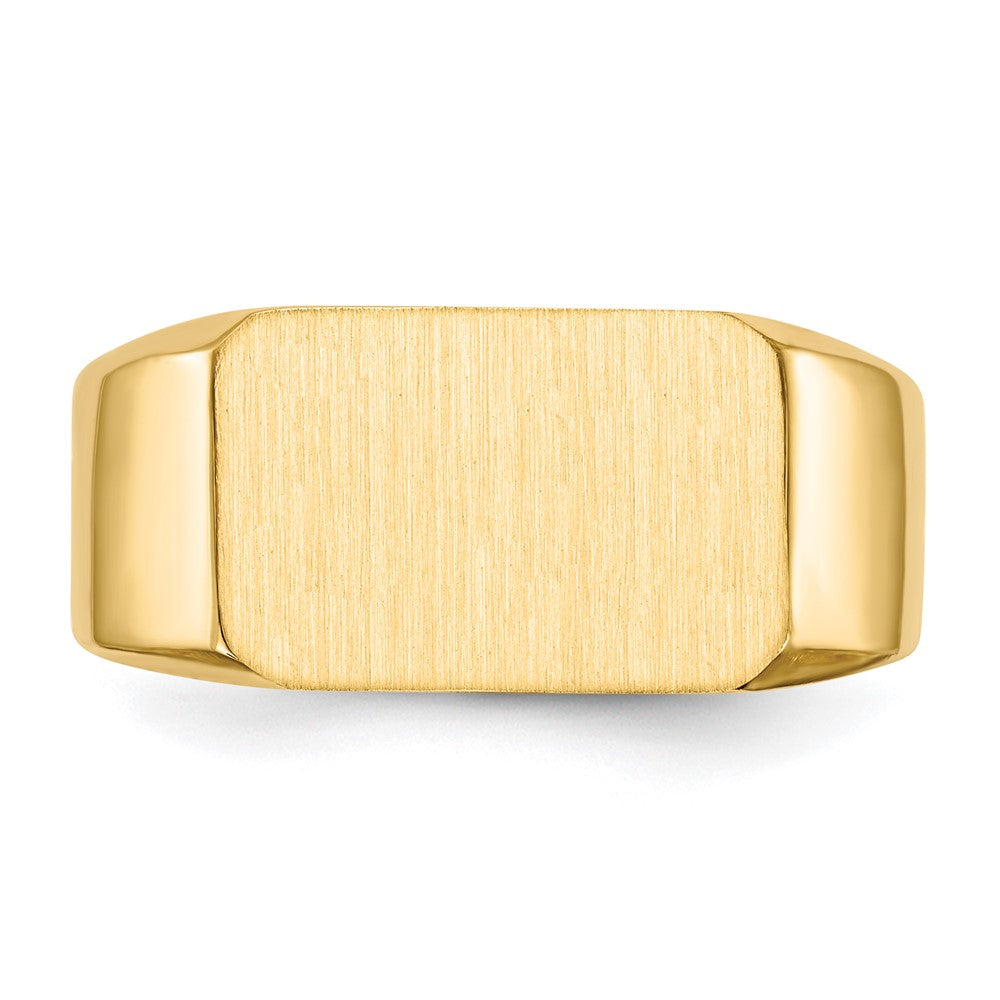 14K Yellow Gold 10.0x15.0mm Closed Back Men's Signet Ring