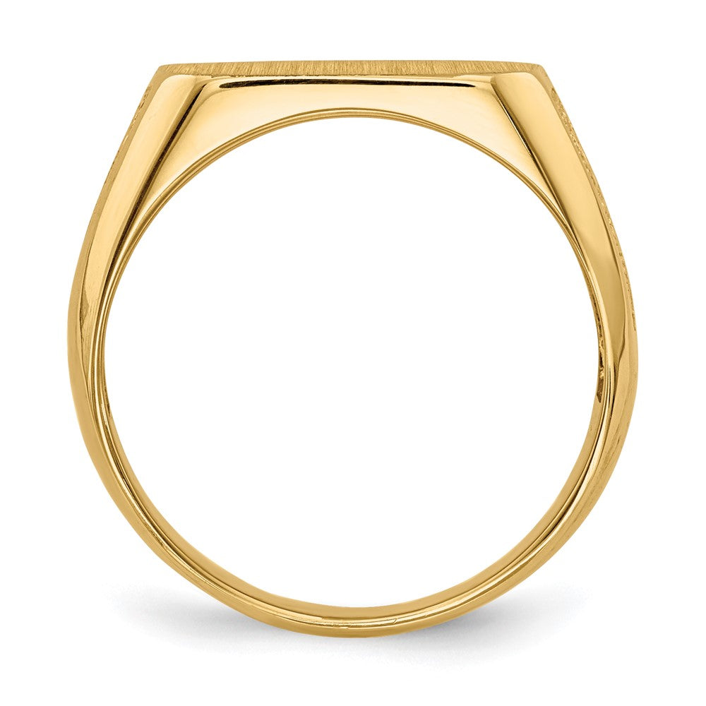 14K Yellow Gold 6.0x12.0mm Open Back Signet Ring