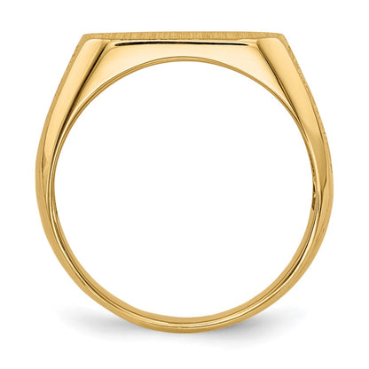 14K Yellow Gold 6.0x12.0mm Open Back Signet Ring