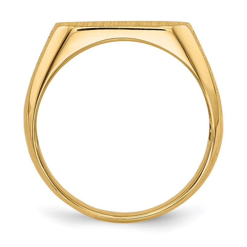 14K Yellow Gold 6.0x12.0mm Open Back Signet Ring
