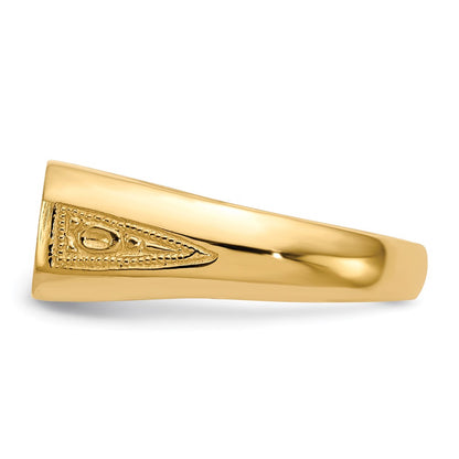 14K Yellow Gold 6.0x12.0mm Open Back Signet Ring