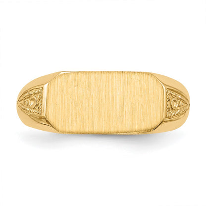 14K Yellow Gold 6.0x12.0mm Open Back Signet Ring