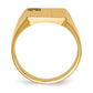 14K Yellow Gold 12.0x12.5mm Closed Back VS Real Diamond Men's Signet Ring