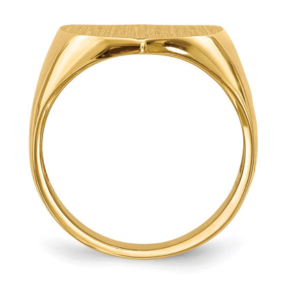 14K Yellow Gold 14.5x17.0mm Open Back Mens Signet Ring