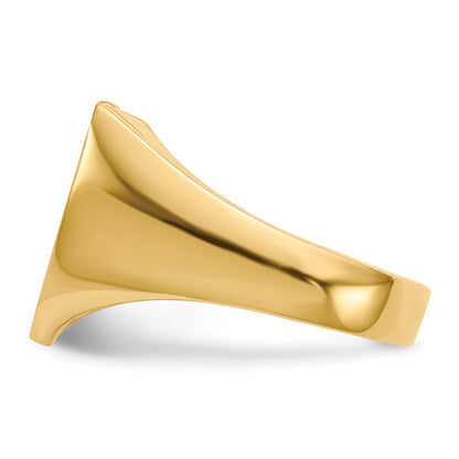 14K Yellow Gold 14.5x17.0mm Open Back Mens Signet Ring