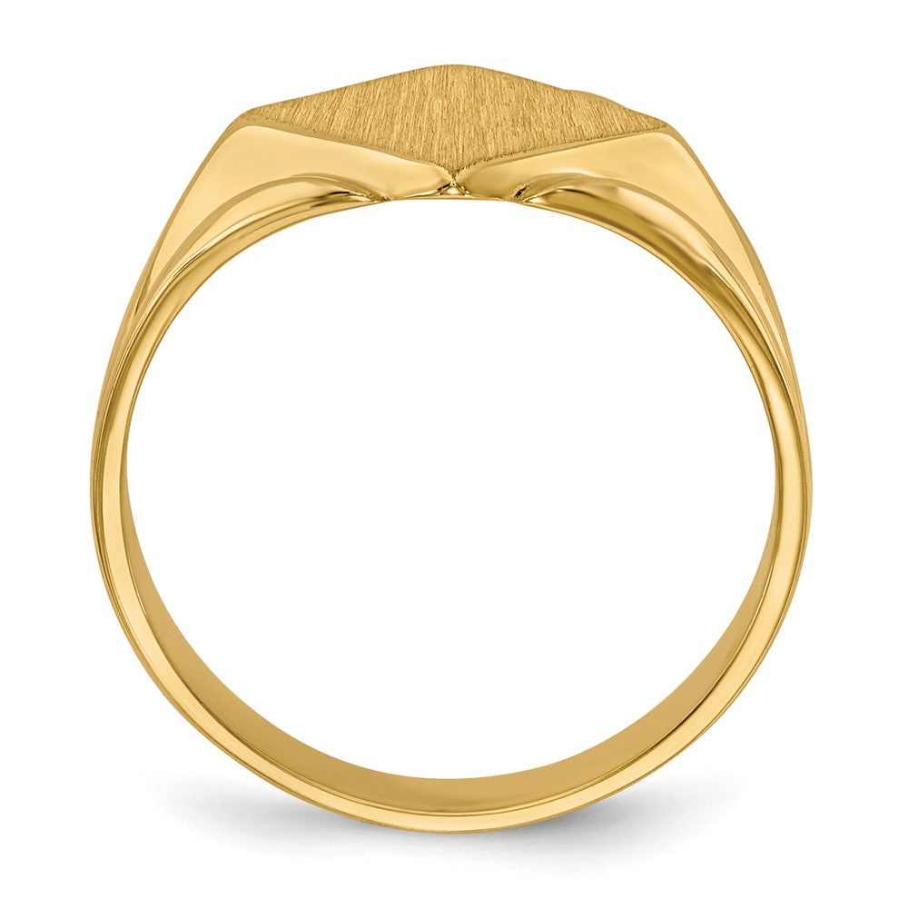 14K Yellow Gold 10.5x10.5mm Closed Back Signet Ring
