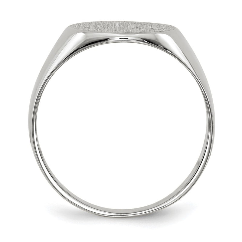14k White Gold 10.5x10.5mm Closed Back Signet Ring