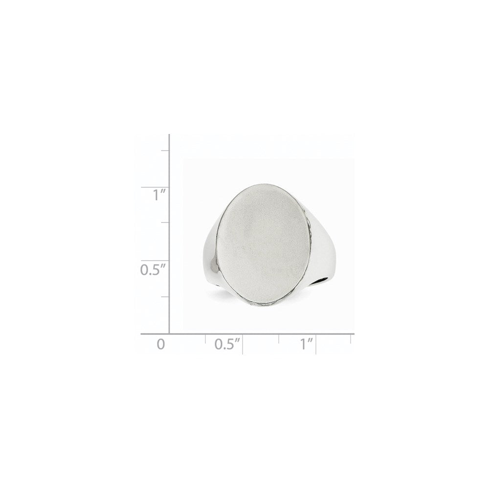 14k White Gold Signet Ring