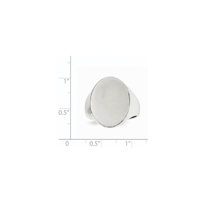 14k White Gold Signet Ring