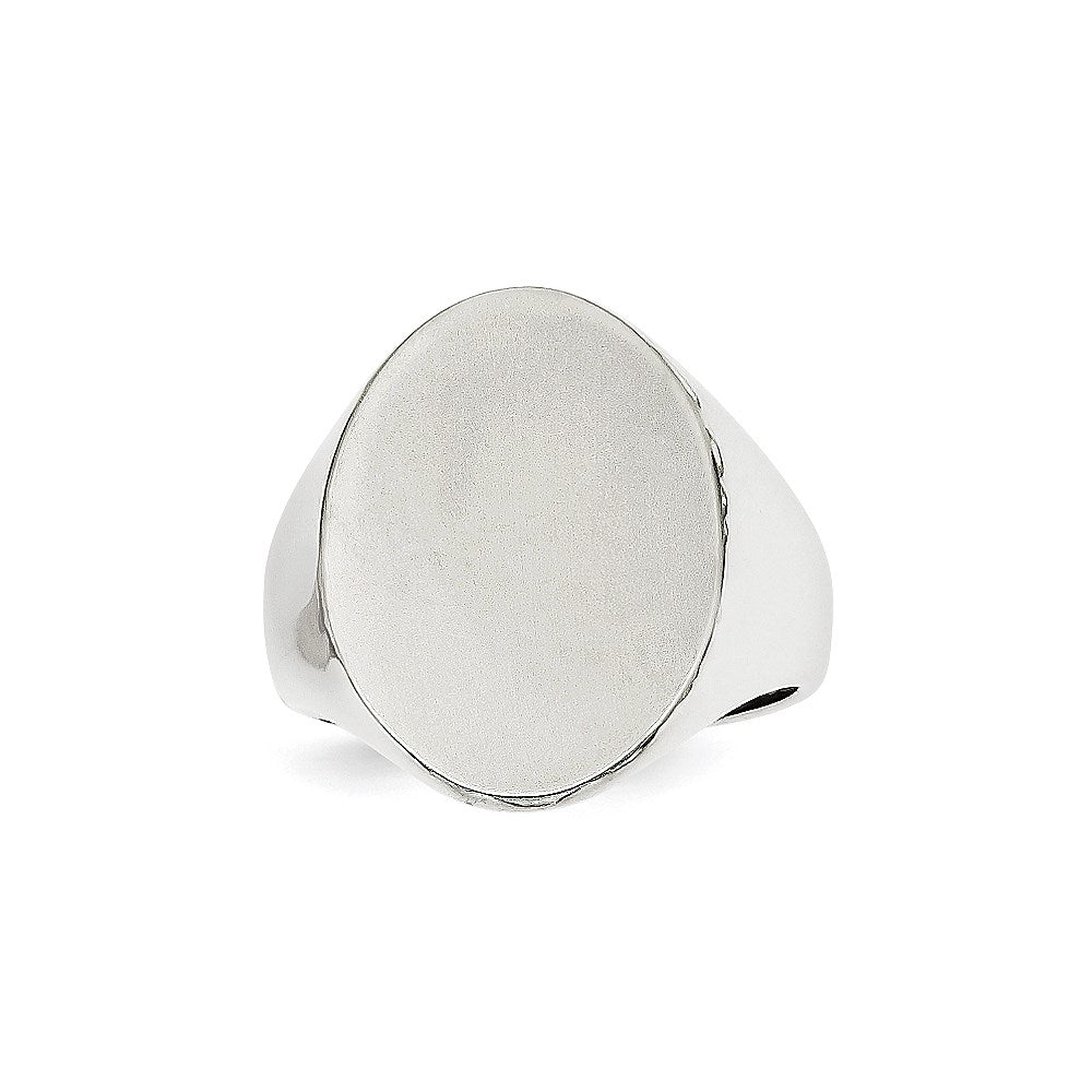 14k White Gold Signet Ring