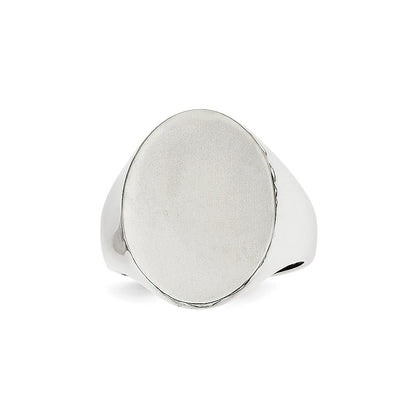 14k White Gold Signet Ring