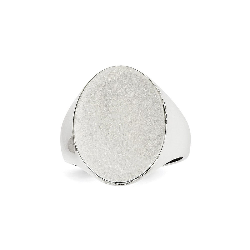 14k White Gold Signet Ring