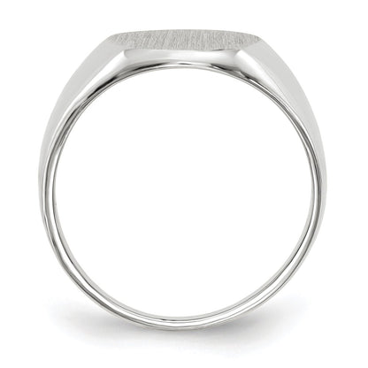 14k White Gold 12.5x11.0mm Open Back Signet Ring