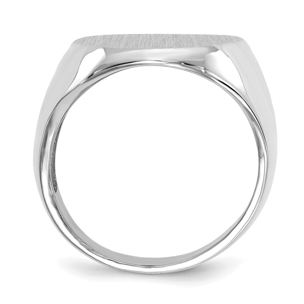 14k White Gold 20.5x16.0mm Open Back Signet Ring