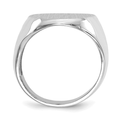 14k White Gold 20.5x16.0mm Open Back Signet Ring