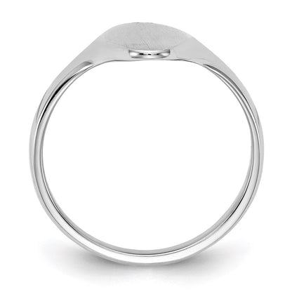 14k White Gold 16.5x7.0mm Open Back Signet Ring