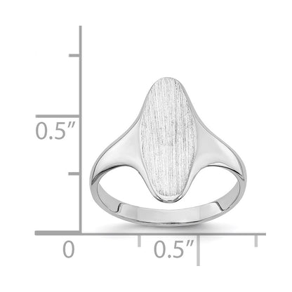 14k Yellow Gold Signet Ring 15.5mmx7mm Closed Back